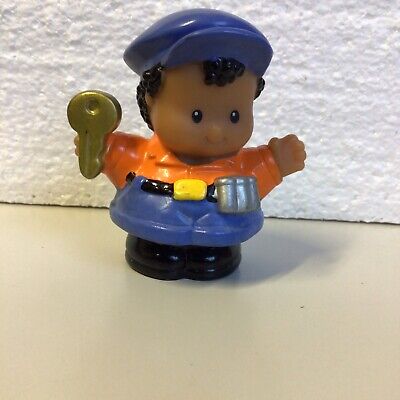 Fisher Price Little People Boy with Key and Coin Changer Blue Cap
