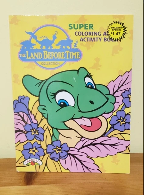 Landoll's Land Before Time Ducky Super Coloring & Activity Book USA Made 1997 Landoll's Land Before Time Ducky Super Coloring & Activity Book USA Made 1997