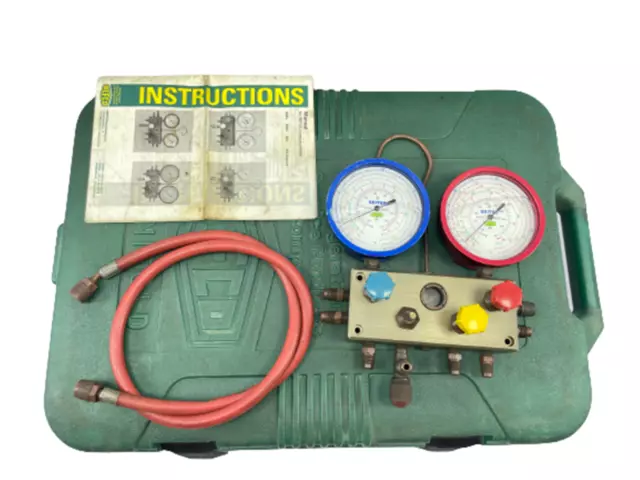 Refco 4-Way Manifolds Set Dual Scale Guages 3-Charging Line