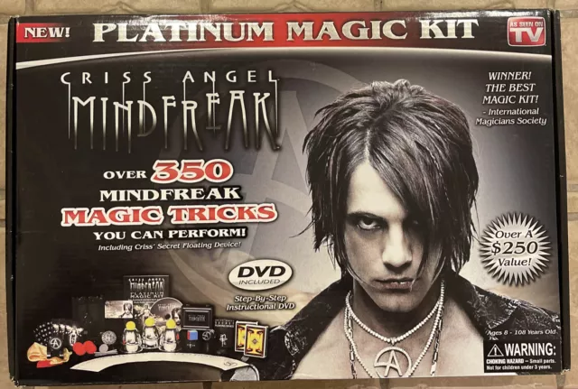 Criss Angel Mind Freak Platinum Ultimate Magic Kit Set 250 Tricks DVD New Parts!