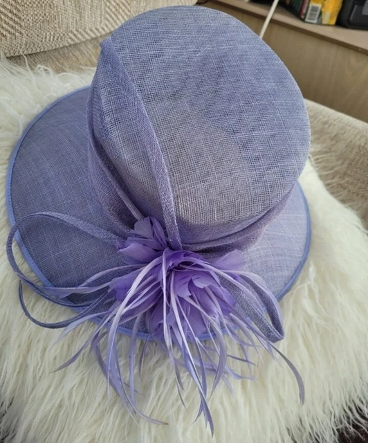 Cappello da sposa Jacques Verde lilla piumata madre della sposa corse cocktail formale