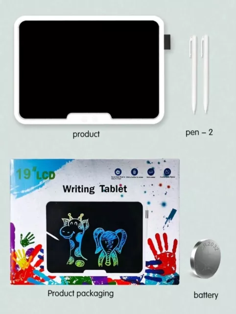 Große 19" elektronische LCD Digital Schreiben Tablet Zeichenbrett Grafik Kinder Geschenk 3