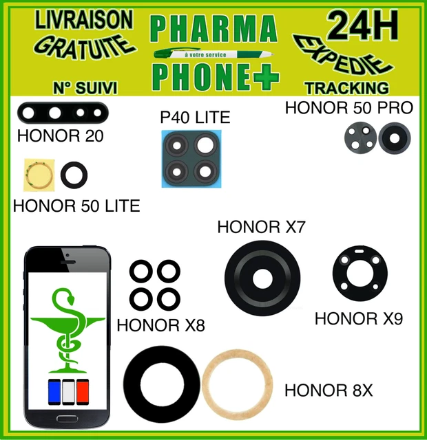 Pour Honor 50 (NTH-AN00, NTH-NX9) vitre lentille camera arrière de