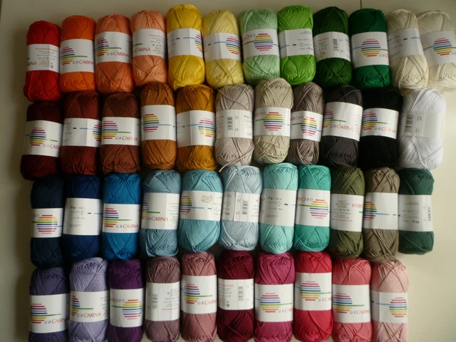 Carina Baumwolle Garn 50 g mercerisiert GB Häkeln Stricken Amigurumi
