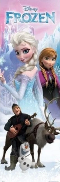 Poster Porte La Reine Des Neiges - 53x158cm - Décoration Enfant Frozen - Grupo Erik
