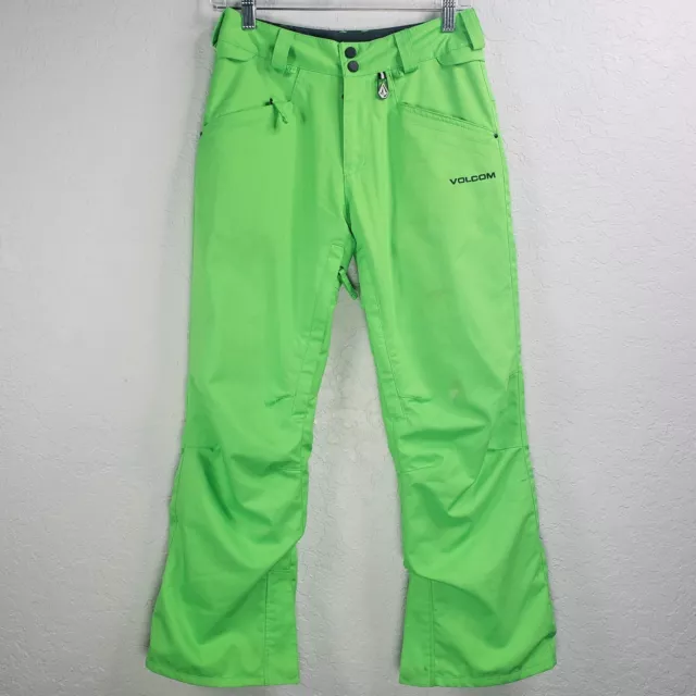 Volcom Battlefield Pant Snow Ski Youth Medium 28 X 26 Modern Straight Neon Green