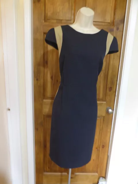 Grazioso abito blu navy e beige di Dorothy Perkins taglia 16