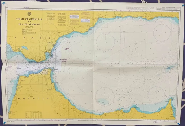 Admiralität 773 Mittelmeer Sea Strait Von Gibraltar To Isla De Alboran Landkarte