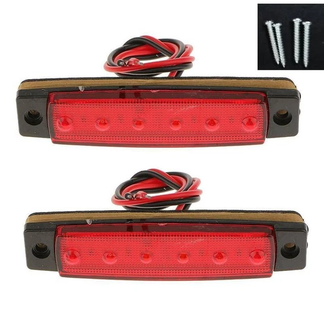 2pcs Voiture Clignotant Frein Feu Arrière Stop for Camion Remorque Bateau 6-LED