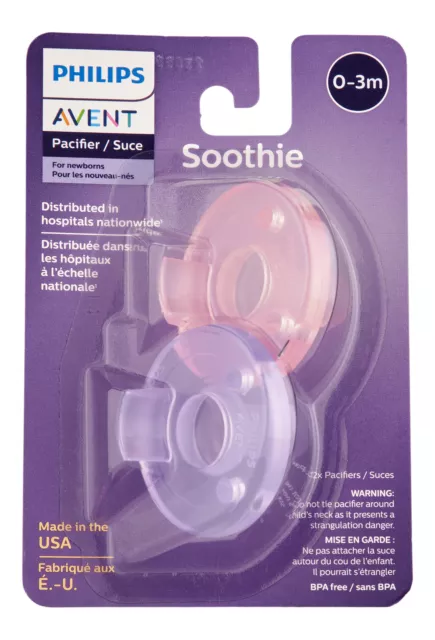Philips Avent Soothie 0-3m Pink & Purple 2 Ct. Pacifier & Soother