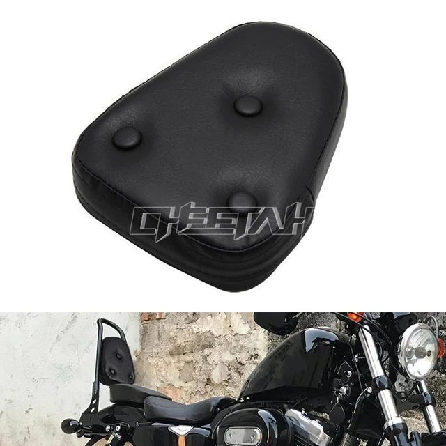 Rear Passenger Sissy Bar Backrest Cusion Pad Fit For Harley Kawasaki Honda BMW