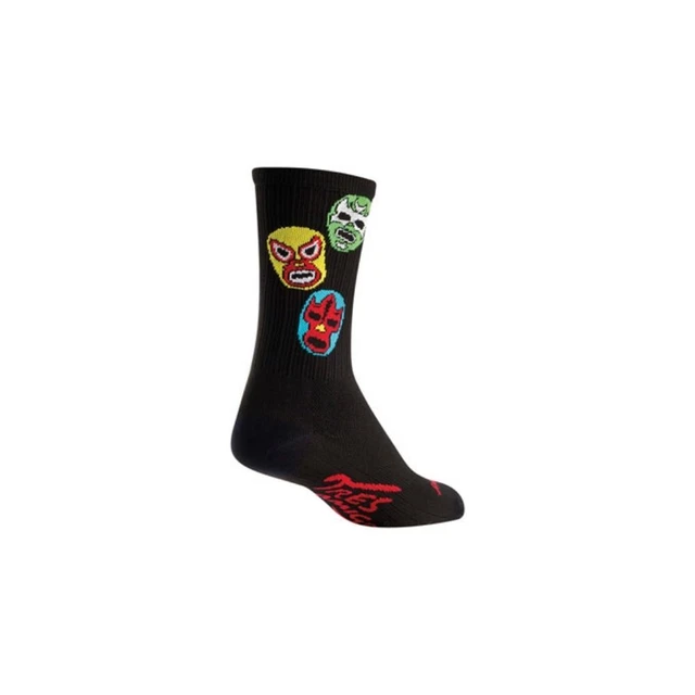 SockGuy - SGX Three Amigos Unisex Comfortable 6 inch Bi-Cycle Socks - Black