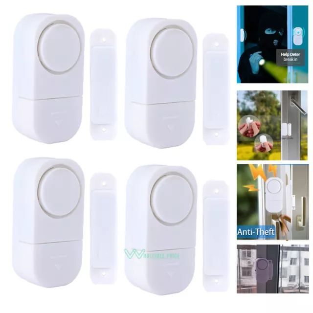 4 sensores de movimiento para casas tiendas puerta ventana antirrobo con alarma