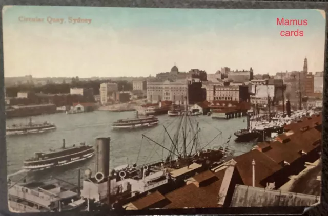 Postcard Circular Quay Early Postcard. Ships On Harbour. Sydney