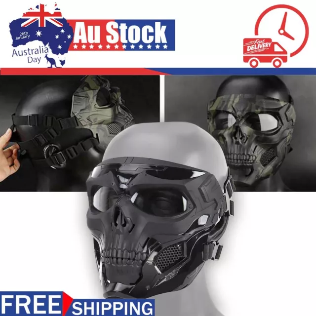 Skull Tactical Airsoft Mask Paintball Protective CS Full Face Mask Helmet Head