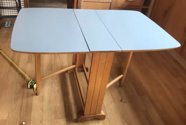 Vintage Retro Formica Top Drop Leaf Table Kitchen Table