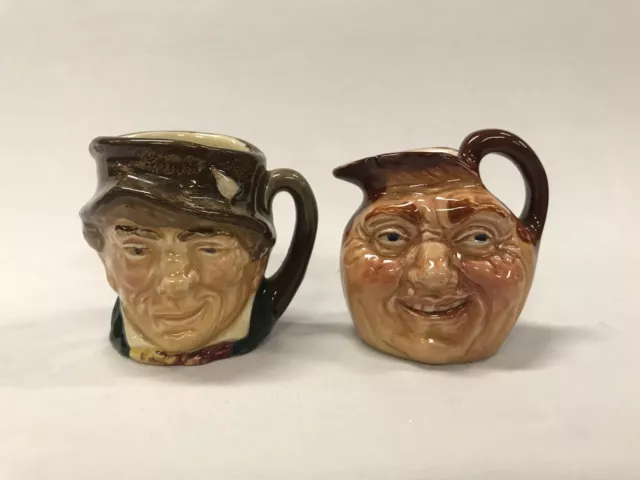 Two Vintage Royal Doulton Miniature Character Jugs