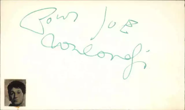 Marcel Mouloudji D.1994 French Actor Signed 3" x 5" Index Card