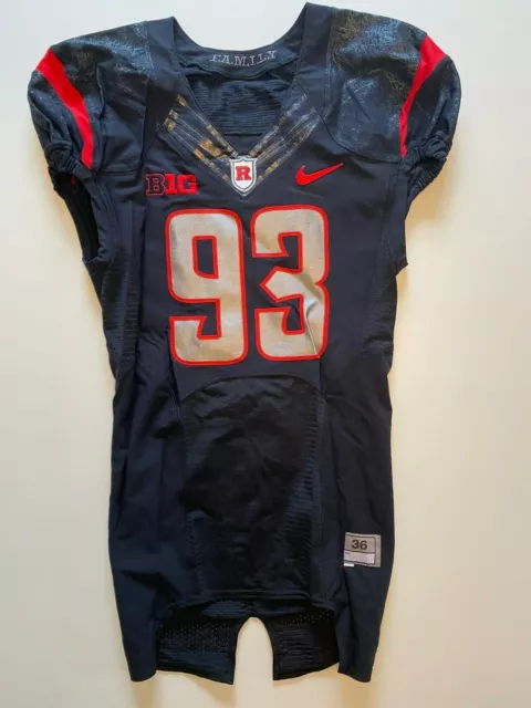 Rutgers Football Game Worn Issued Nike Jersey Big Ten NCAA F.A.M.I.L.Y. Size 36