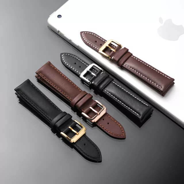 Genuine Leather Watch Band Strap Bracelet 12 13 14 15 16 17 18 19 20 21 22 24mm