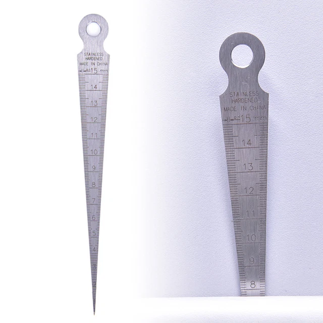 115MM STAINLESS STEEL taper gauge feeler gap hole double side