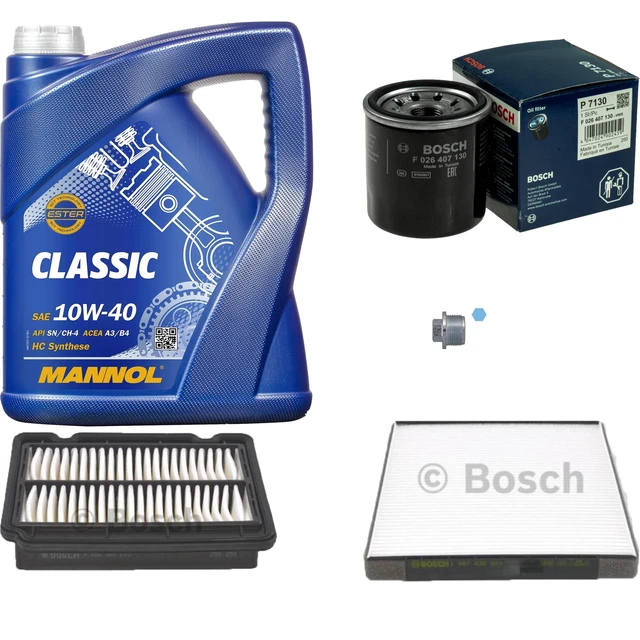 Kit D'inspection BOSCH MANNOL 8L 10W-40 Céramique Pro Pour Alfa Romeo Spider 916S