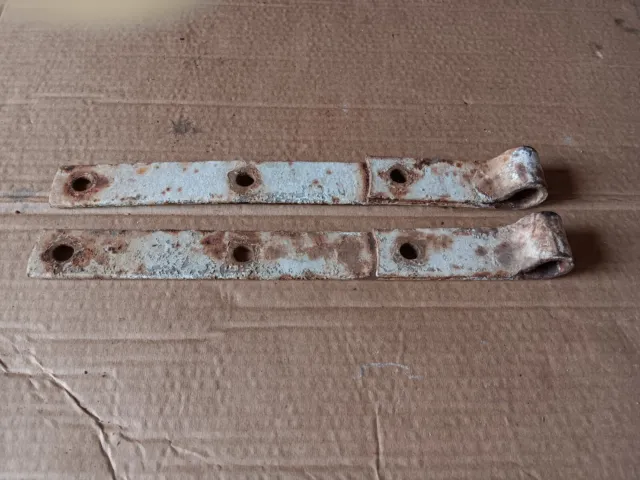 Antique Vintage Barn Door Hinges Straps Old Rustic 12 1/4" Pair FREE SHIPPING