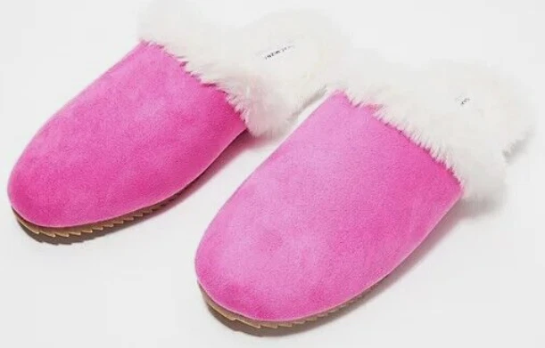 Isaac Mizrahi Live! Taille US 10 M Femmes Fausse Fourrure Enfiler Classique Rose