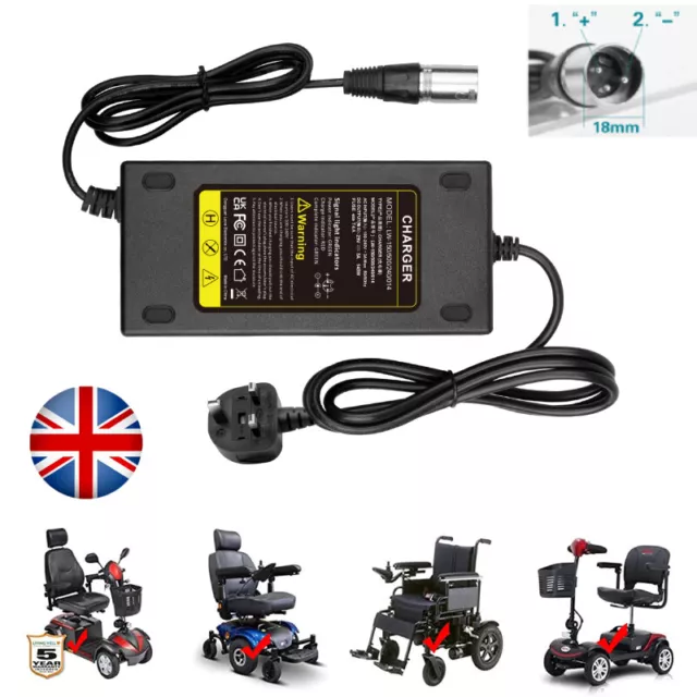 24V Mobility Scooter Wheelchair Lead Acid Battery Charger 2Amp 3Amp 4Amp 5Amp