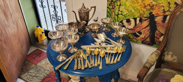 Large Tiffany&Co  Sterling Silver  Lot, Cofee Set, Goblets