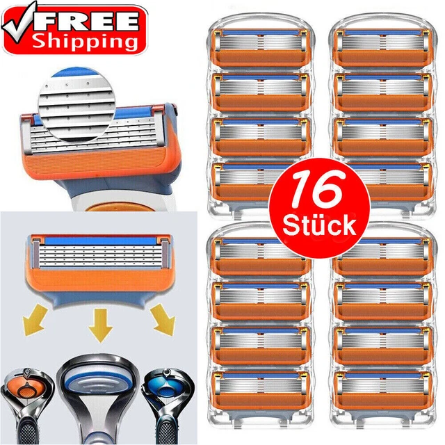 16 piezas Cuchillas Recargas Afeitadora Acero Inoxidable Recargas Afeitadora de seguridad Cuchillas para hombre