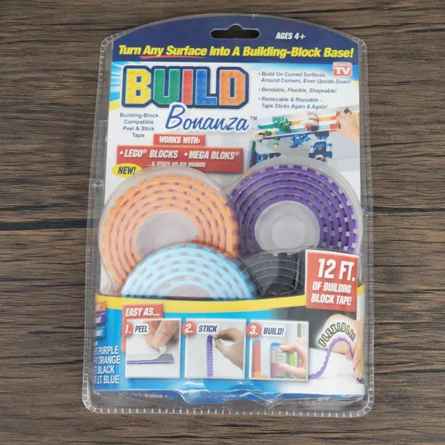 Build Bonanza Flexible Building Block Tape As Seen on TV  (Blue/Green/Red/Gray)