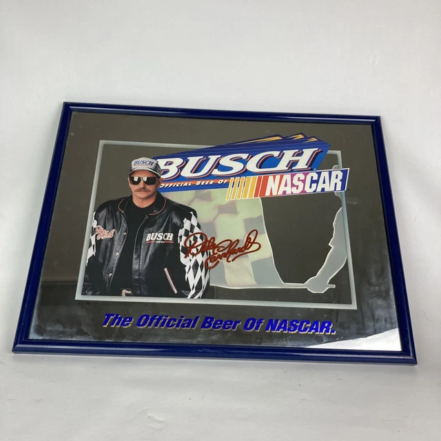 Busch Beer Nascar Racing Dale Earnhardt Mirror Bar Man Cave Sign 16” x 21”