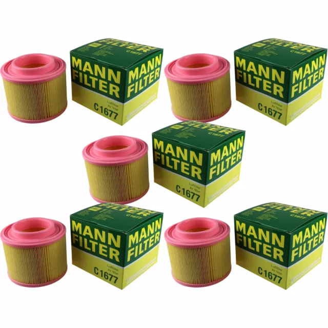 5x MANN-FILTER Luftfilter C 1677 Air Filter