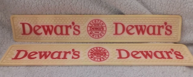 Dewars Scotch Whiskey - Barware Rubber Bar Rail Spill Mat qty 2