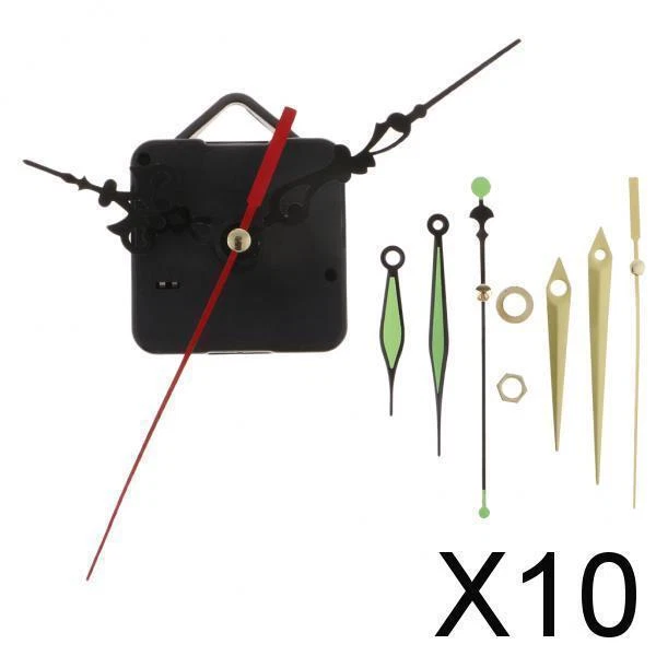 10XQUARTZ WALL CLOCK Movement Mechanism with Hands DIY Repair Tool ...