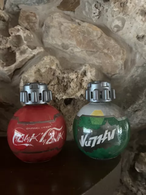 2 Empty Star Wars Galaxy’s Edge Sprite And Coke Thermal Detonator Bottles