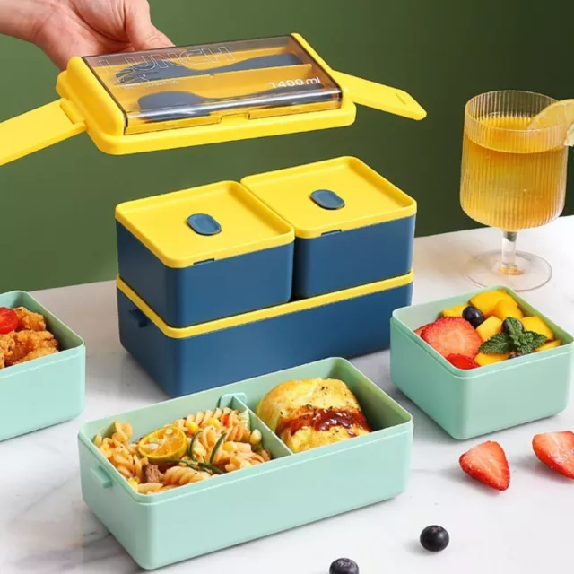 Single/Double Layer Meal Box Detachable Food Storage Container Lunch Box  Work