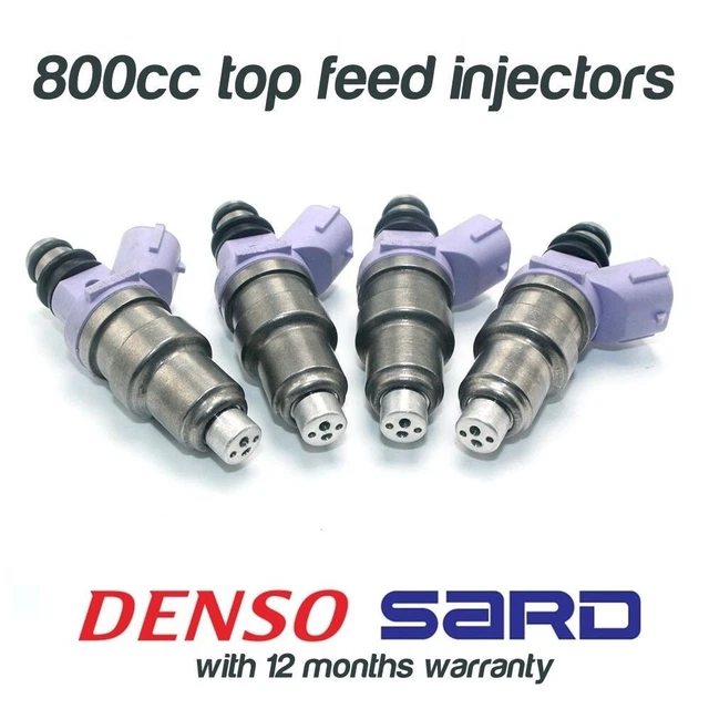 4 800cc FUEL INJECTORS for DENSO MITSUBISHI EVO 1 2 3 4 5 6 7 8 9 SARD 63565 4 800cc FUEL INJECTORS for DENSO MITSUBISHI EVO 1 2 3 4 5 6 7 8 9 SARD 63565