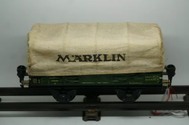 Märklin Güterwagen mit Plane "MÄRKLIN" 1761/0,1761,17610 P,Spur 0