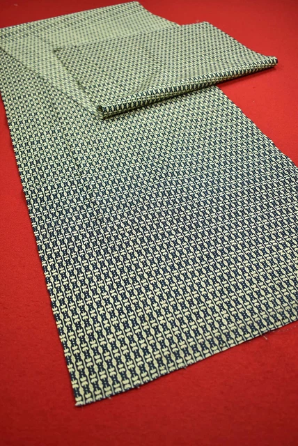Vintage Japanese Kimono Fabric Wool Antique Boro Kusakizome Dyed 63.4"/KW61/100