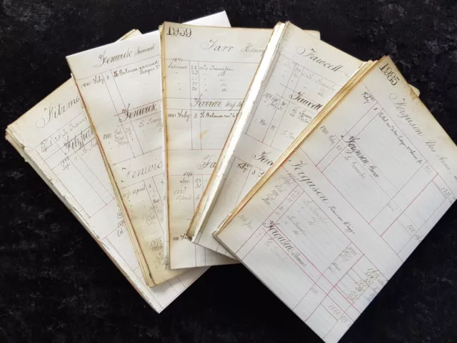 1870s-90s GWR Ordinary Stock Ledger Pages x 2 - Paper Crafts Junk Journal