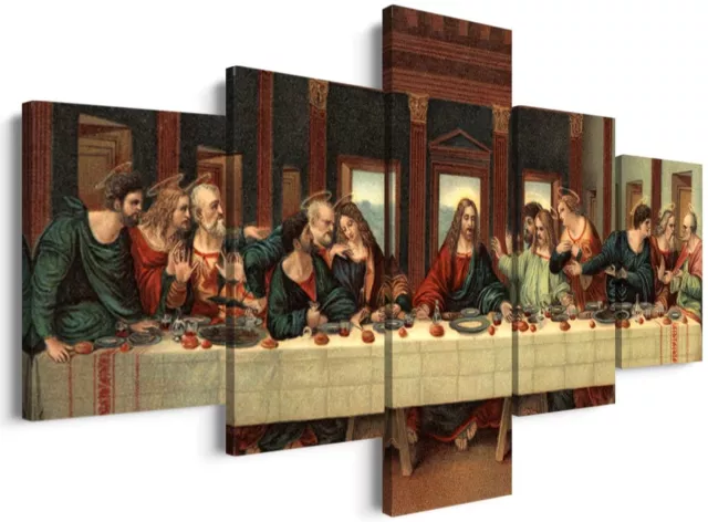 YOUHONG 5 Piece Last Supper Wall Decor Leonardo Da Vinci Wall Decor Religious...