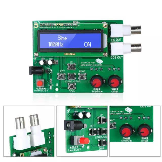 DDS Function Signal Generator Sine Square Sawtooth Triangle Wave up to 8MHz NEW