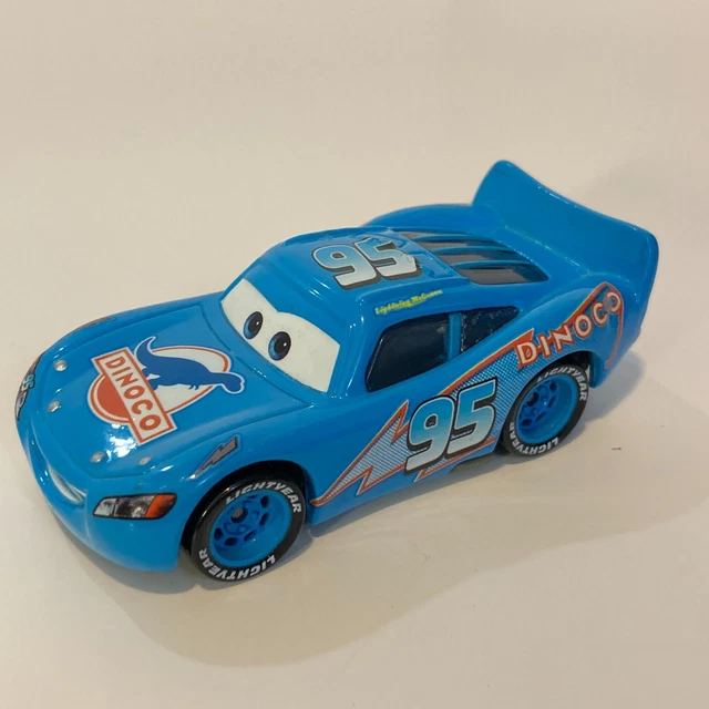 DISNEY PIXAR CARS Dinoco Lightning McQueen Diecast Car Toy 1:55 Blue ...