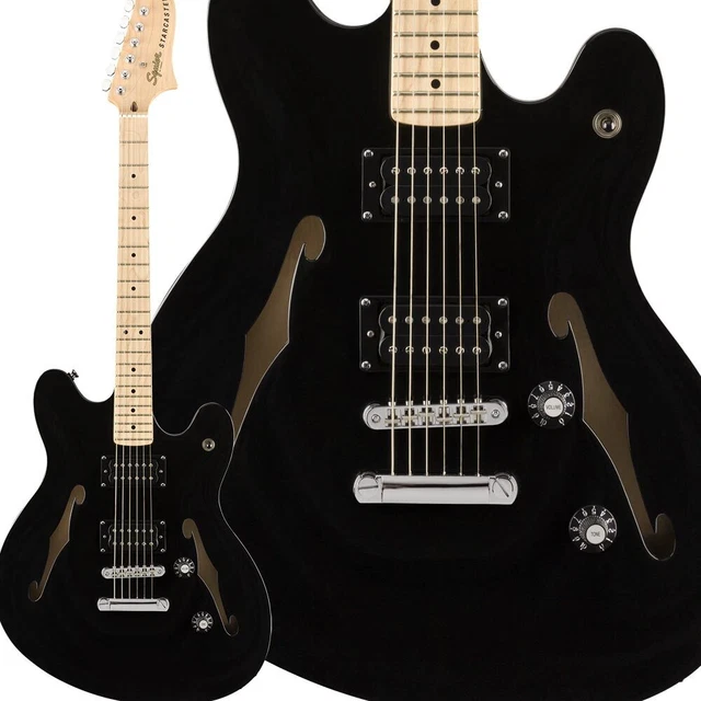 Squier By Fender Affinity Series Starcaster Maple Fingerboard Black Star Caster