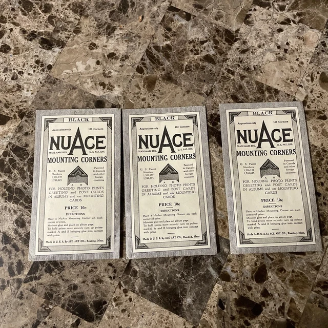 3 Paquetes De Esquinas De Fotos De Montaje Nuace De Colección, Totalmente Nuevo, Negro