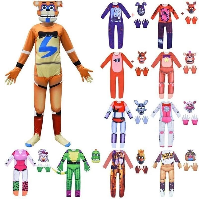 KIDS FIVE NIGHTS At Freddy FNAF Cosplay Costume Christmas Party Fancy
