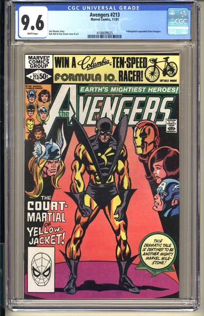 Avengers #213 CGC 9.6 WP NM+ Marvel Comics 1981 Captain America Iron Man Thor v1