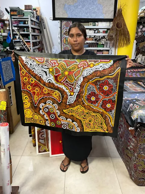 CHAKAYAH SULTAN Aboriginal Artist Painting WOMENS CEREMONY BODY PAINTING 81-106